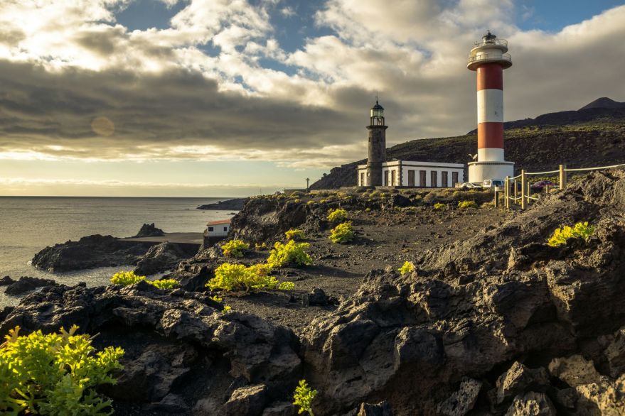 Maják ve Fuencaliente. Ostrov La Palma